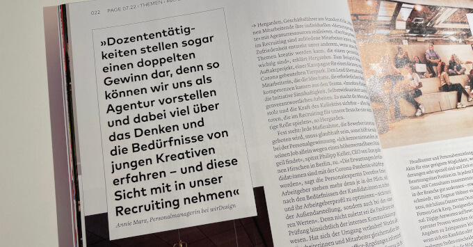 Annie Marx im Interview mit der PAGE