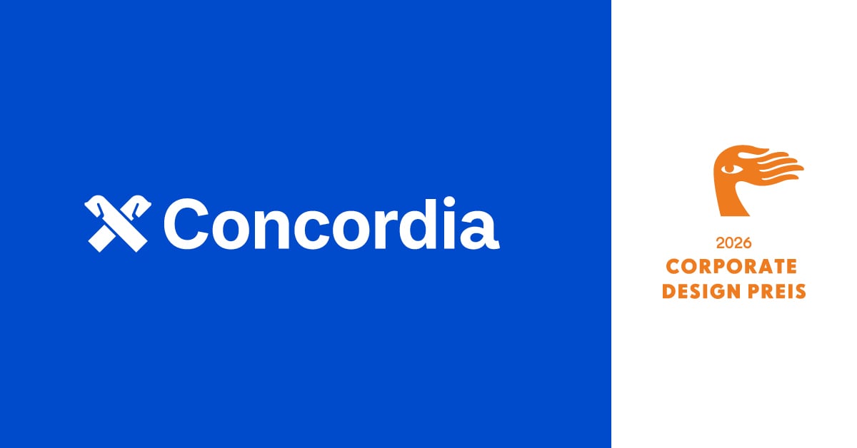 Corporate Design Preis 2026 für den CD-Relaunch der Concordia Versicherung