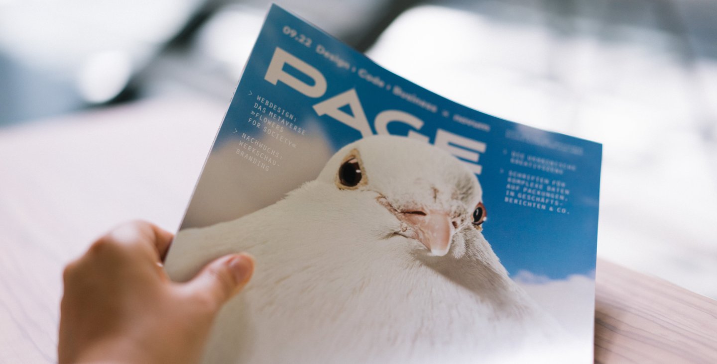 PAGE Artikel »Gut für Kleines« von CD Frederik Wilken über Typografie für Kleingedrucktes 
